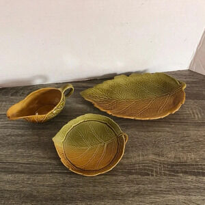 Vtg Royal Winton Leaf Serving Dishes
